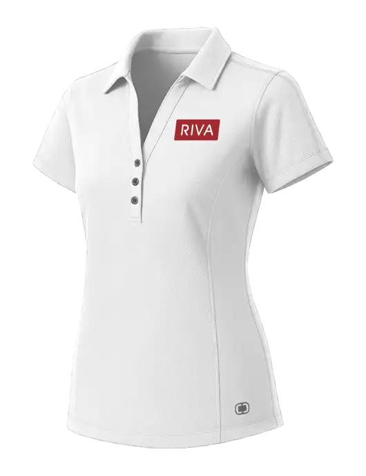 OGIO Womens White ONYX Polo w/RIVA Logo
