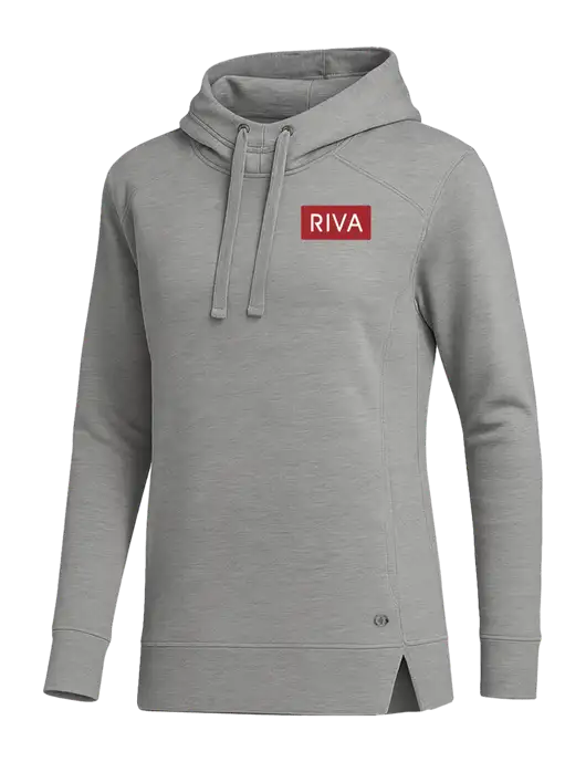 OGIO Heather Grey Womens Luuma Pullover Fleece Hoodie w/RIVA Logo