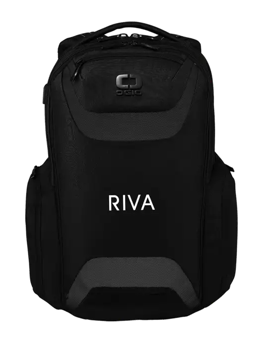 OGIO Black Charcoal Connected Pack w/RIVA Logo