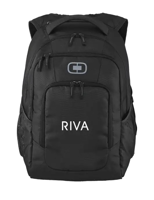OGIO Black Logan Laptop Backpack
 w/RIVA Logo
