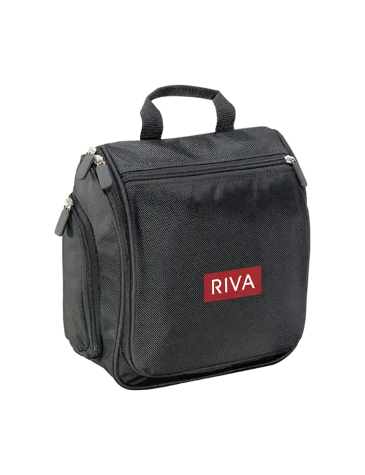 Hanging Black Toiletry Kit w/RIVA Logo