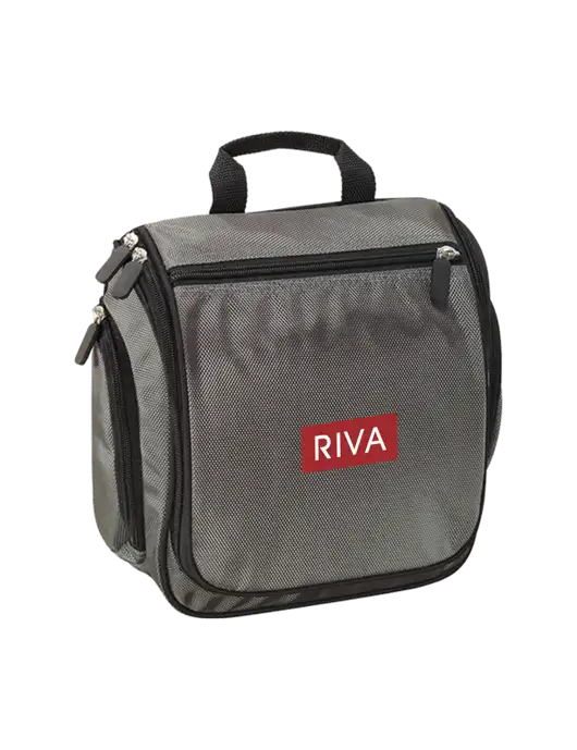 Hanging Deep Smoke Toiletry Kit  w/RIVA Logo