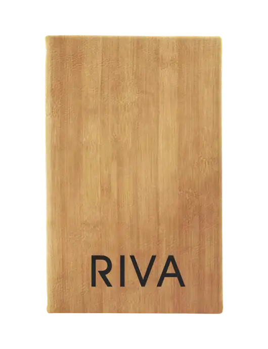 Bamboo Leatherette 5.25 x 8.25 Journal w/RIVA Logo
