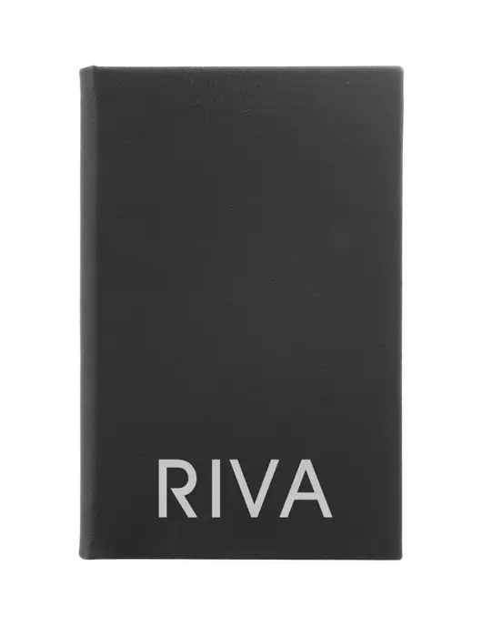 Black Leatherette 5.25 x 8.25 Journal w/RIVA Logo