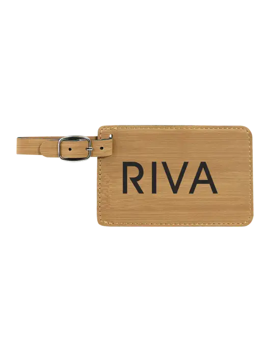Bamboo Leatherette Luggage Tag w/RIVA Logo
