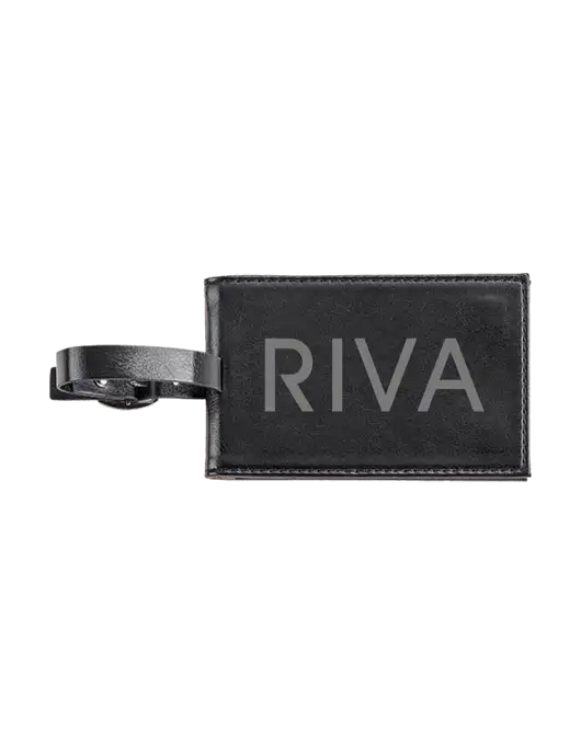 Fabrizio Black Executive Luggage Tag w/RIVA Logo