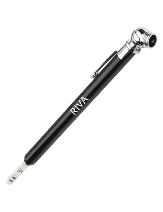 Quick View Black Tire Gauge w/RIVA Logo