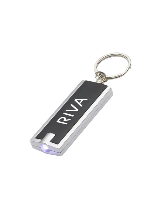 Simple Touch Black LED Keychain w/RIVA Logo