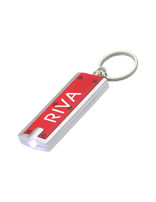 Simple Touch Red LED Keychain w/RIVA Logo