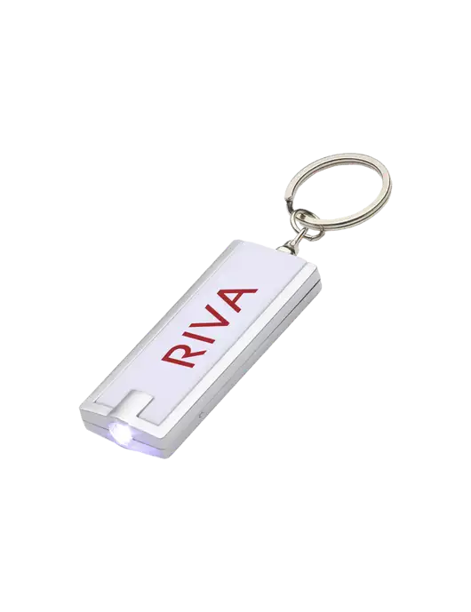 Simple Touch White LED Keychain w/RIVA Logo