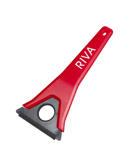 TriBlade Red Windshield Scraper w/RIVA Logo