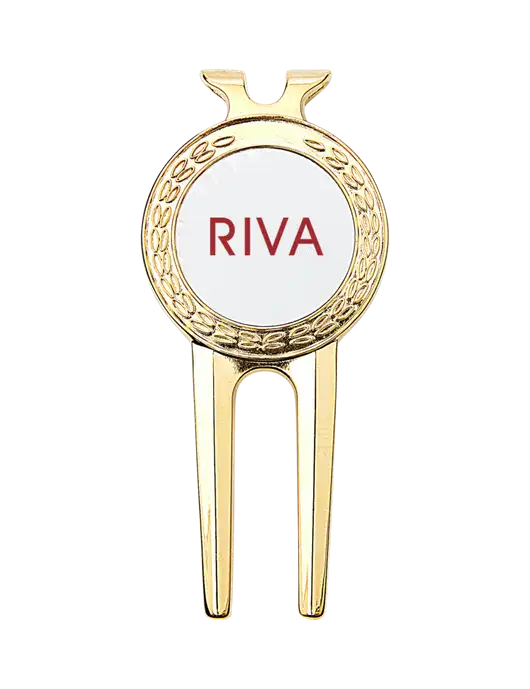 Gold Divot Tool, 1.5 x 3 w/RIVA Logo