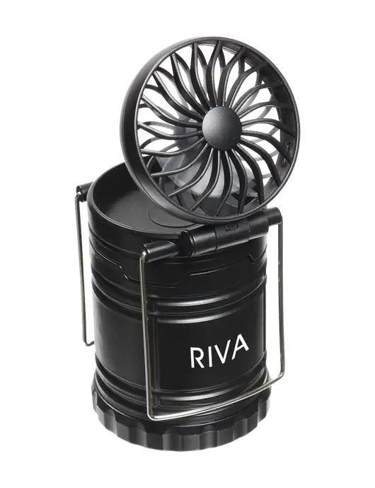 Black Retro Lantern with Fan w/RIVA Logo