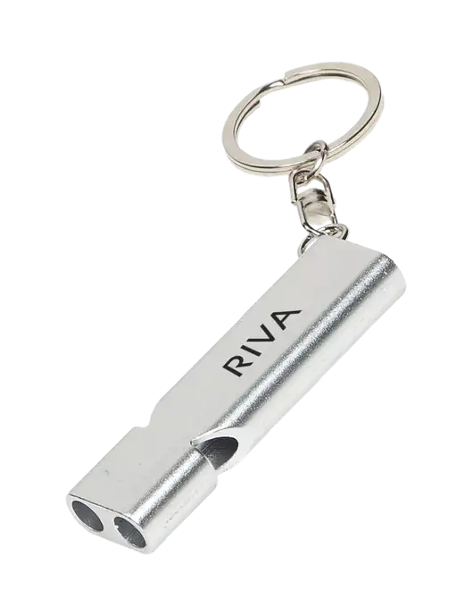 Quick Alert Silver Safety Whistle w/RIVA Logo