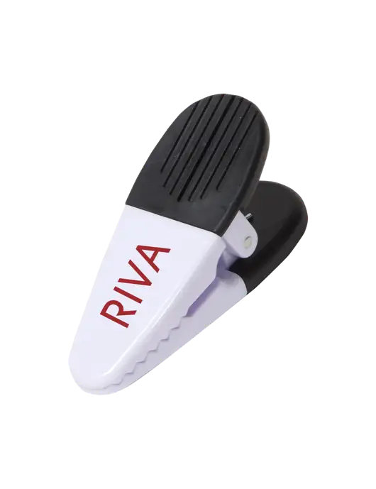 Magnetic White Power Clip w/RIVA Logo