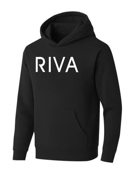 BELLA+CANVAS Black Sponge Fleece Pullover Hoodie w/RIVA Logo
