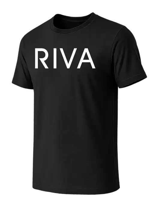 BELLA+CANVAS Black CVC Short Sleeve Tee w/RIVA Logo